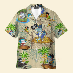 Shark Amazing Pirate Shark Hawaiian Shirt