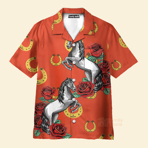 Kentucky My Derby Day Dress Racing Horseshoe Hawaiian Shirts