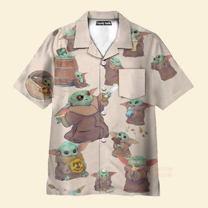 Starwars Baby Yoda Eating Everything - Hawaiian Shirt