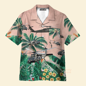 US Army Sikorsky UH-60 Black Hawk Hawaiian Shirt