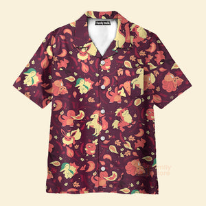 Fire Pokemon Pattern Hawaiian Shirt