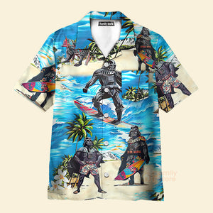 Darth Vader Starwars Surfing - Hawaiian Shirt For Men, Women, Kids