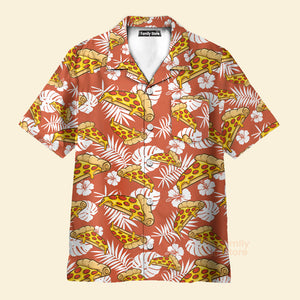 Aloha Tropical Pizza Shirt For Men Hawaiian Shirt