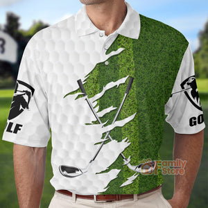 FamilyStore Green Golf Course I'd Tap That Golf - Men Polo Shirt