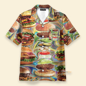 Food Lover My Love Is For Hamburger Hawaiian Shirt