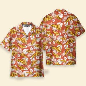 Aloha Tropical Pizza Shirt For Men Hawaiian Shirt