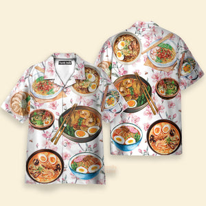 Food Ramen Delicious Floral Style Hawaiian Shirt