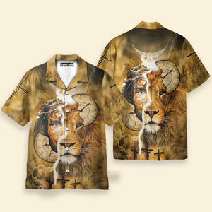 Easter Day Christian Jesus Lion Aloha Hawaiian Shirts For Men And For Women