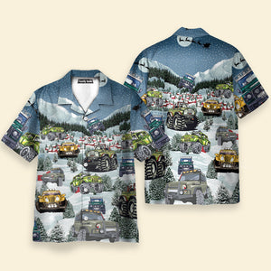 Jeep Snow Party Merry Christmas - Hawaiian Shirt