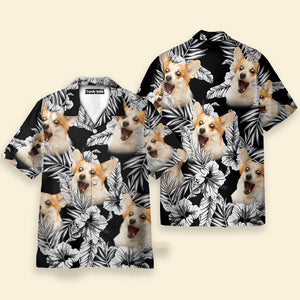 Custom Photo German Shepherd Flower Hawaiian Shirt - PN303141Lb