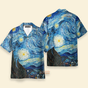 FamilyStore Retro Van Gogh The Starry Night - Hawaiian Shirt