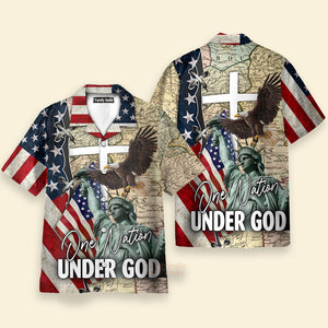 America Liberty One Nation Under God Hawaiian Shirt - KLZ1072447Lb