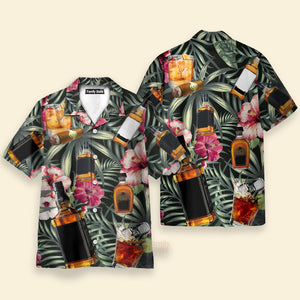 FamilyStore Wine Bourbon Tropical Leaf - Hawaiian Shirt