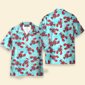 FamilyStore Red Lobster And Blue Ocean - Hawaiian Shirt