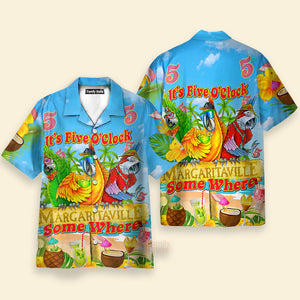 Parrot It's 5 O'clock Somewhere Margaritaville Tropical - Hawaiian Shirts