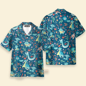 Water Pokemon Pattern Hawaiian Shirt