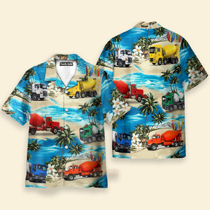 FamilyStore Concrete Mixer Truck Aloha - Hawaiian Shirts