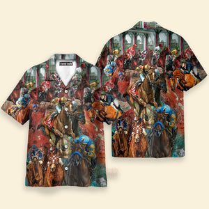 Kentucky Horse Racing Hawaiian Shirt, Kentucky Derby Horse Racing Shirt