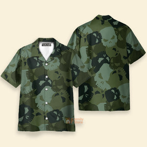 FamilyStore Camouflage Skull Pattern - Hawaiian Shirt