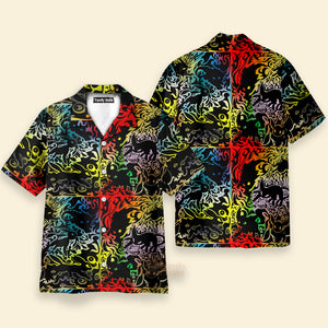 Eevee Pokemon Black Hawaiian Shirt