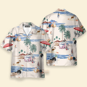 Husky Summer Beach Hawaiian Shirts For Men Women