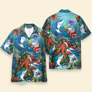 Shark Loves Beautiful Octopus Hawaiian Shirt