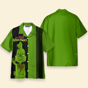 Merry Grinchmas Green And Black Color - Hawaiian Shirt