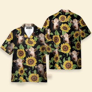 Unique Hereford Sunflower Hawaiian Shirt 2023