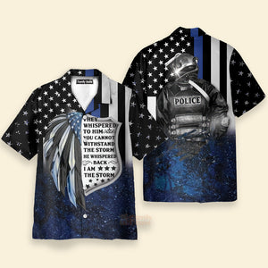 Proud Of Thin Blue Police Hawaiian 3D Hawaiian Shirt