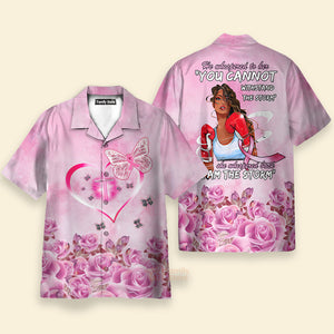 Breast Cancer Awareness Strong Girl And Rose Pink Hawaiian Shirts