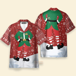 Funny Elf Unique Christmas Elf Costume Design Hawaiian Shirt