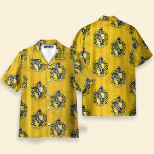 Harry Potter Hogwarts Hufflepuff House Pride Crests Custom Hawaii Shirt