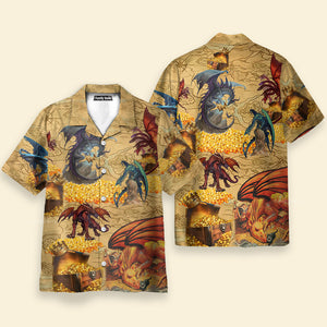 Dragon Love Gold Amazing - Hawaiian Shirt - Gift For Men, Women