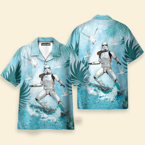 Star Wars Stormtrooper Surfing Hawaiian Shirt