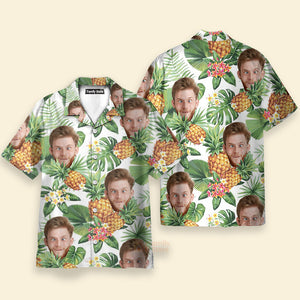 Custom Photo Face Hibiscus Flower Summer - Personalized Hawaiian Shirt