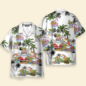 SW Cartoon Baby Yoda - Hawaiian Shirt