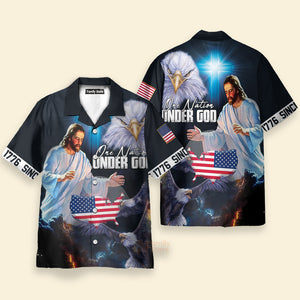 Christian Jesus One Nation Under God Since 1776 Hawaiian Shirt