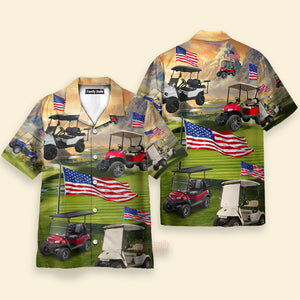 Golf Independence Day Club Car - Hawaiian Shirt