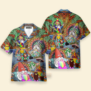 Hippie Gnome Peace Life Color Hawaiian Shirt