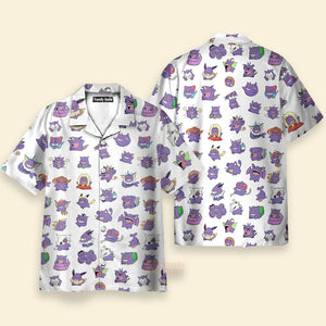 Gengar Cosplay Pokemon Hawaiian Shirt