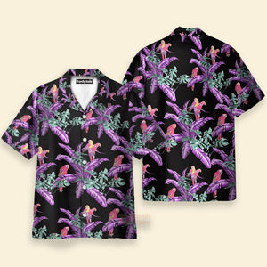 Tom Selleck Magnum Pi Jungle Bird Black Custom Hawaii Shirt