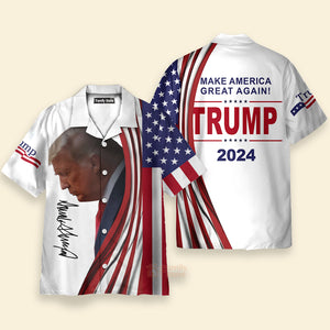 FamilyStore Make America Great Again Trump Signature Hawaii Shirt