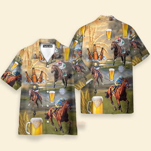 Kentucky Derby Horse Racing Beer Hawaiian Shirt