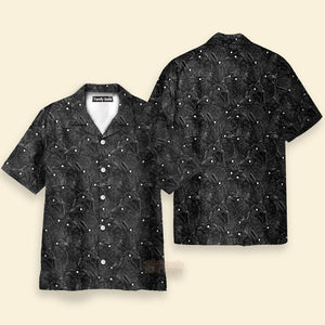 Black Raven Pattern Hawaiian Shirt