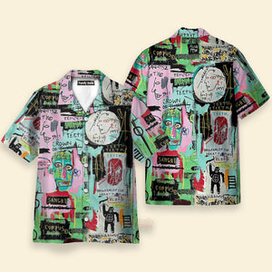 FamilyStore Men's Printed Shirt Collar Graffiti - Hawaiian Shirt\