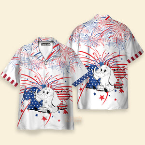 Independence Day ELephant 3D Hawaiian Shirt