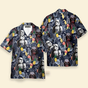 Star Wars Darth Vader Storm Trooper Flower Hawaiian Shirt