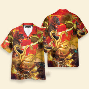 Godzilla Hawaiian Shirts Aloha Hawaii Shirt Aloha Shirt For Summer
