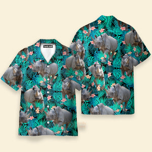 Rhinoceros Tropical Custom Hawaiian Shirt PN302107Lb