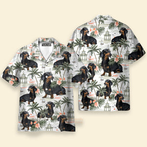 Dachshund Summer Beach Surfing Custom Hawaiian Shirt PN302177Lb